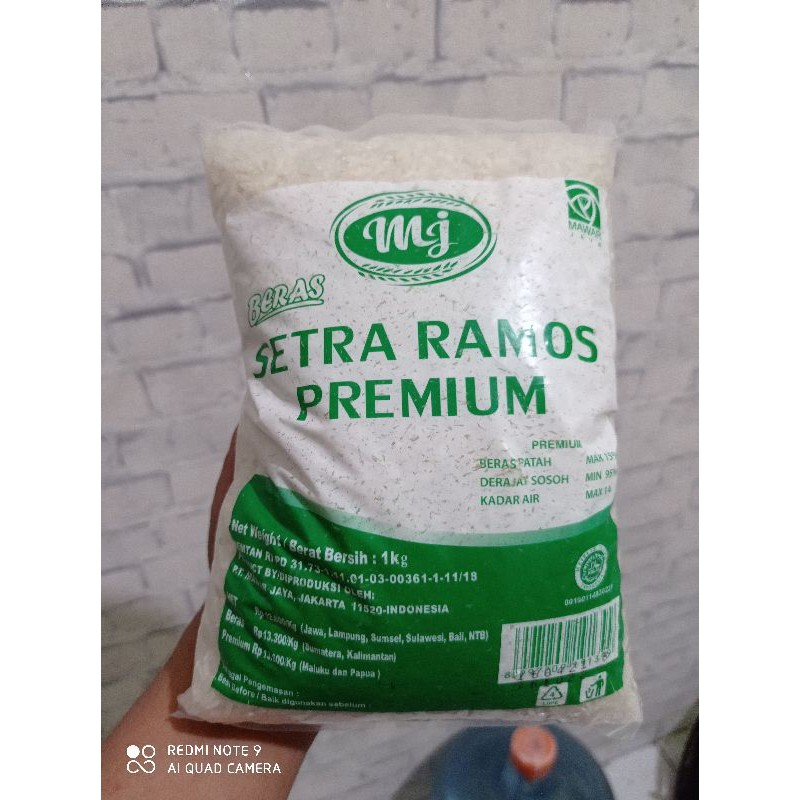 

beras premium setra ramos 1 kg kilo kilogram