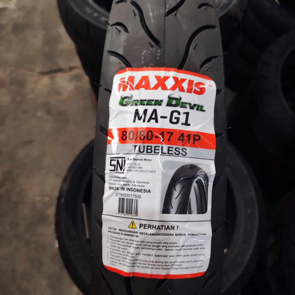 Ban motor bebek Maxxis Green Devil MA G1 80 80 17 tubeless