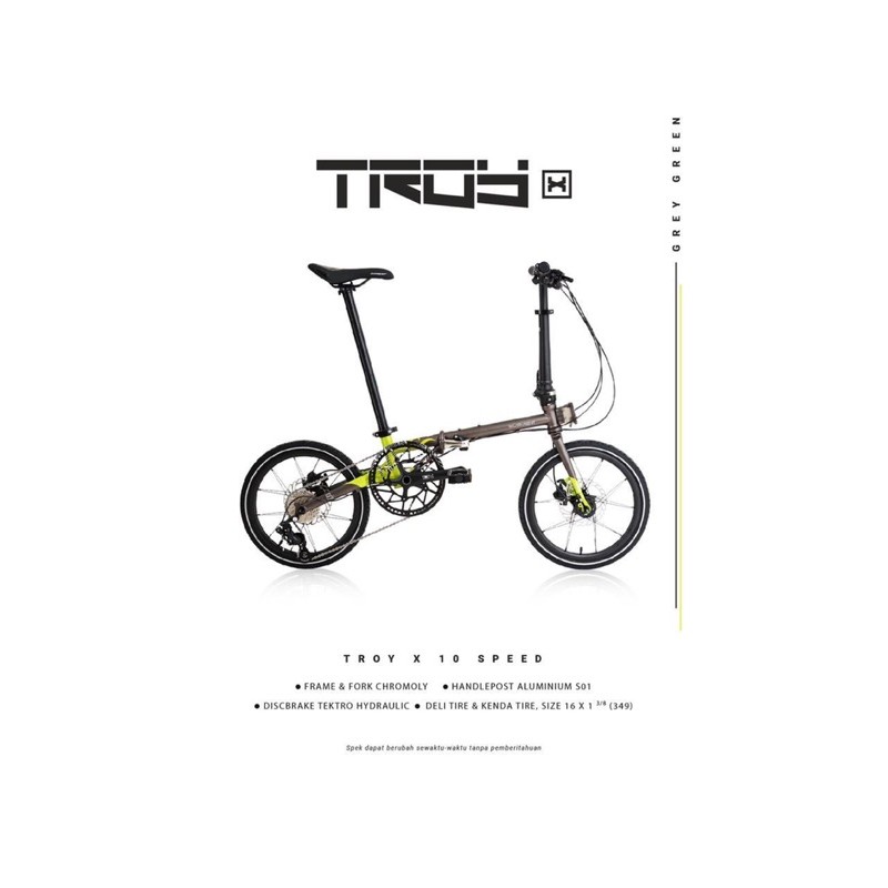 Sepeda lipat Folding bike Element TROY X 10speed NEW