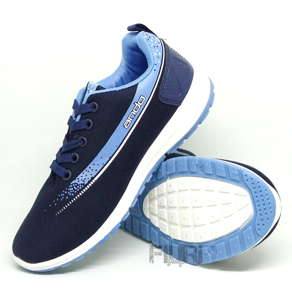 FIURI - ANDO ORIGINAL - ADELLINE 36-41 NAVY BIRU - SEPATU SNEAKERS SPORT KANVAS SOL KARET ANAK PEREMPUAN - SEPATU KETS FASHION TRENDY WANITA DEWASA - SEPATU OLAHRAGA LARI FITNES SENAM KERJA KULIAH BERTALI CEWEK MURAH PROMO DISKON BONUS KAOS KAKI