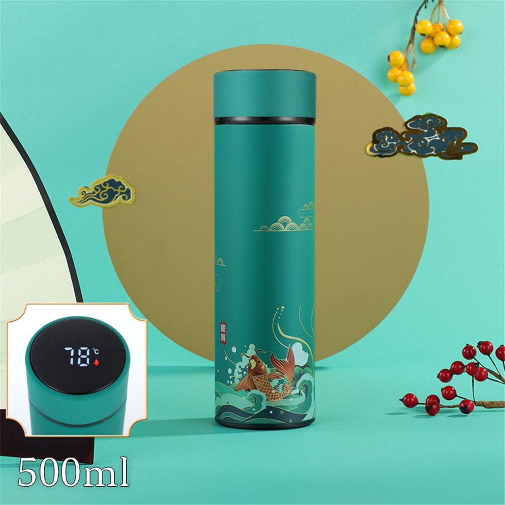 Solighter Thermos Cangkir Termos Pengukur Suhu Miniatur Botol Air Vacuum Flasks Premium Travel Mug