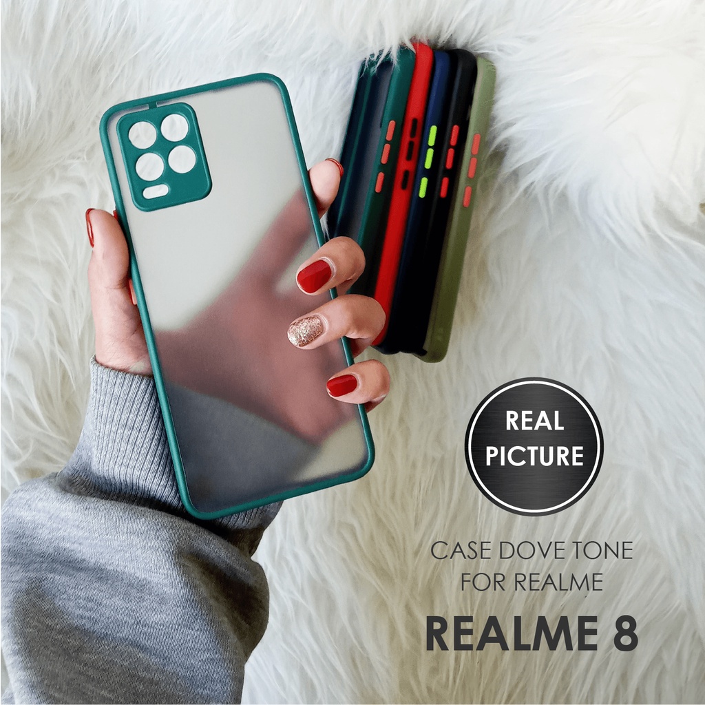 CASE HP REALME 8 SOFTCASE DOVE MATTE PLUS PELINDUNG CAMERA