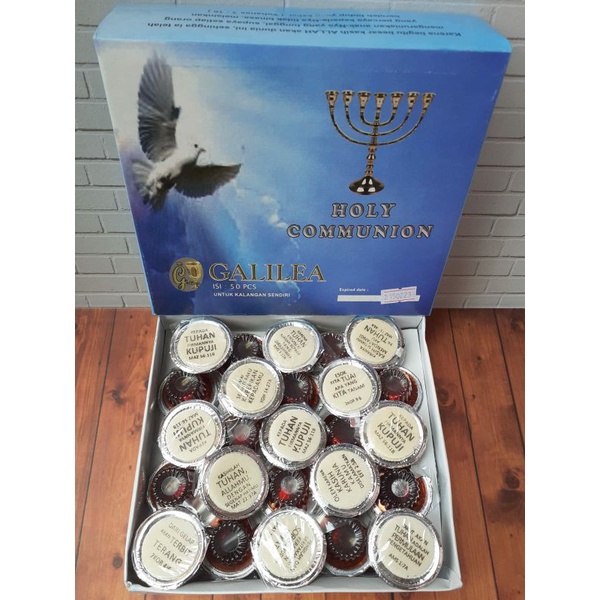 

anggur cup hosti ayat dalam satu kemasan isi 50