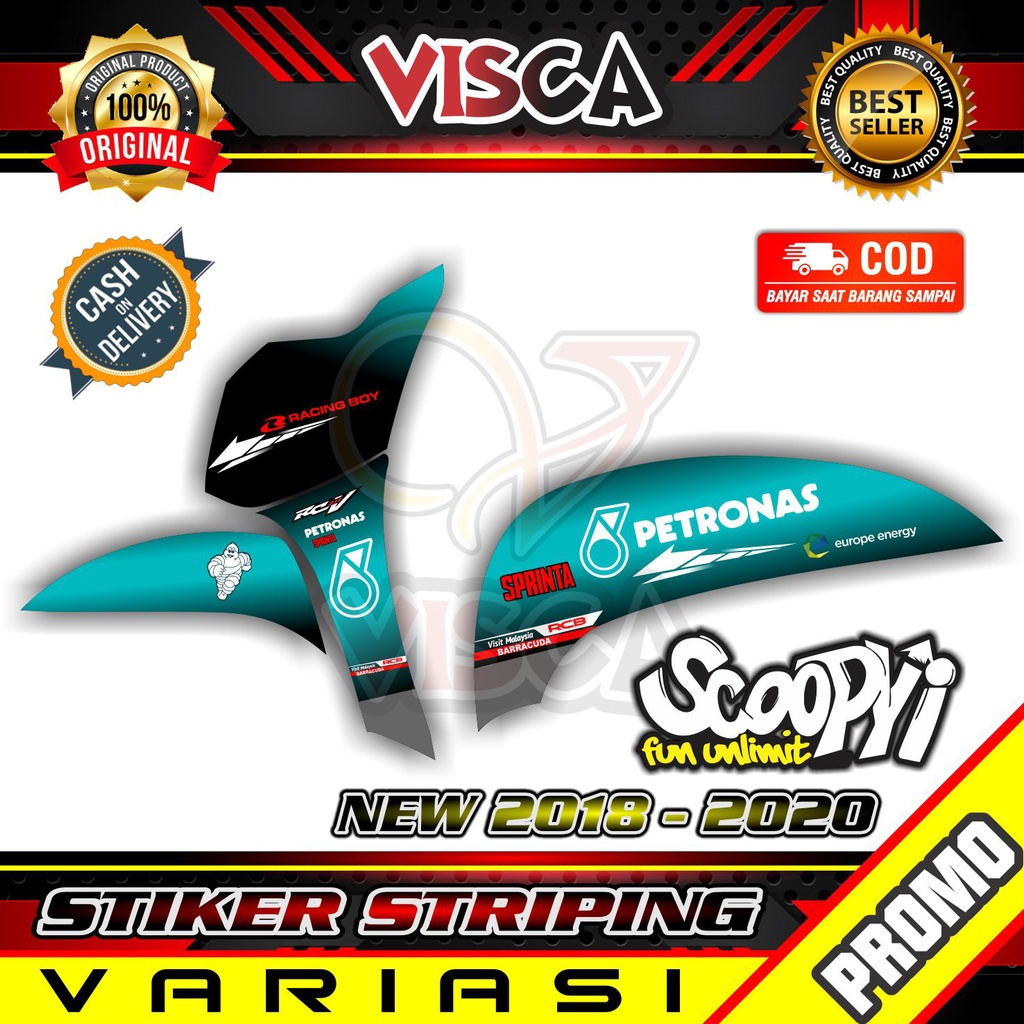 Striping Scoopy New 2018 -  Sticker Striping Variasi Lis Scoopy New 2018  - Striping Hologram Scoopy