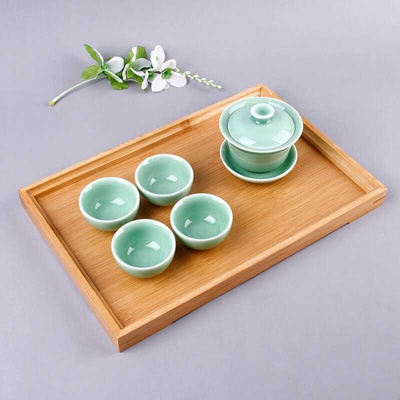 (BISA COD) RVOSTR NLSLASI Tatakan Teh China Bamboo Tea Tray - NL30