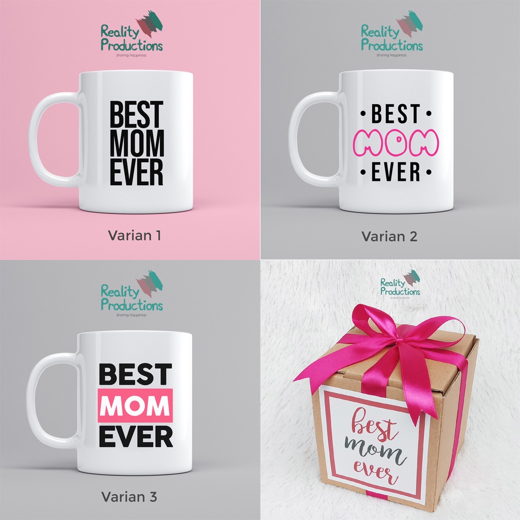 Mug Best Mom Ever Untuk Kado atau Hadiah Ayah atau Bapak