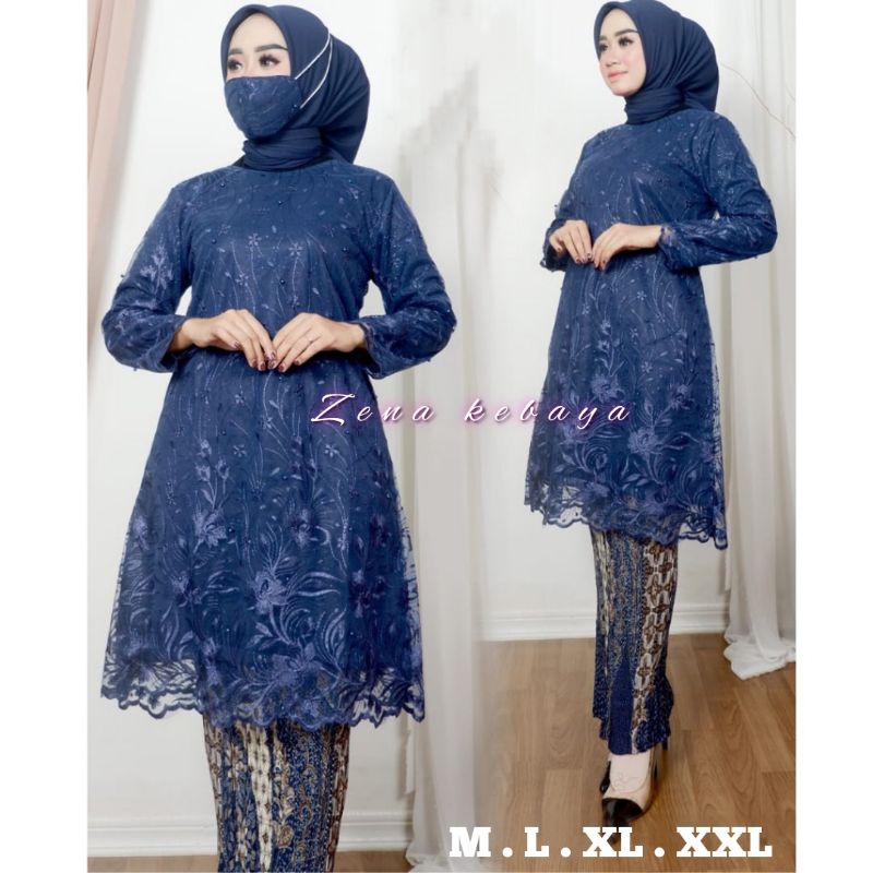 SET KEBAYA TUNIK TILE KEBAYA MODERN PESTA BAJU TUNIK WANITA