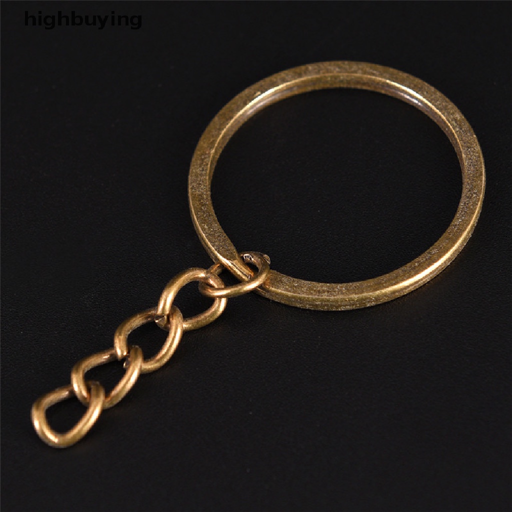 Hbid 20PCS Gantungan Kunci Split Ring Pendek 30mm DIY