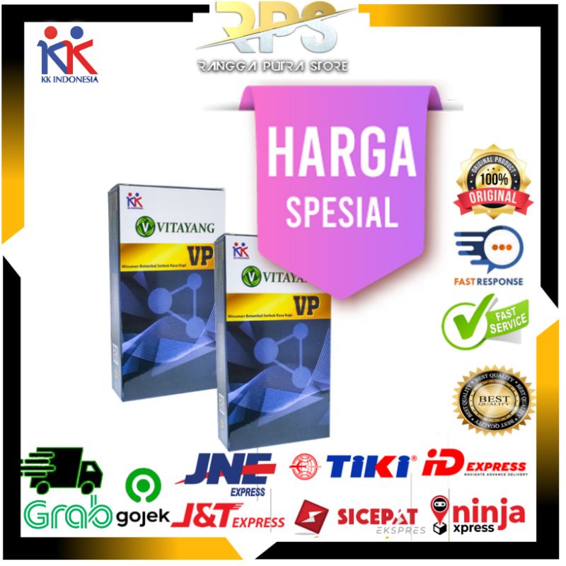 Vitayang VP KK Indonesian Kesuburan Pria Botanikal serbuk Rasa kopi Ekstrak Gingseng 6 sachet KK