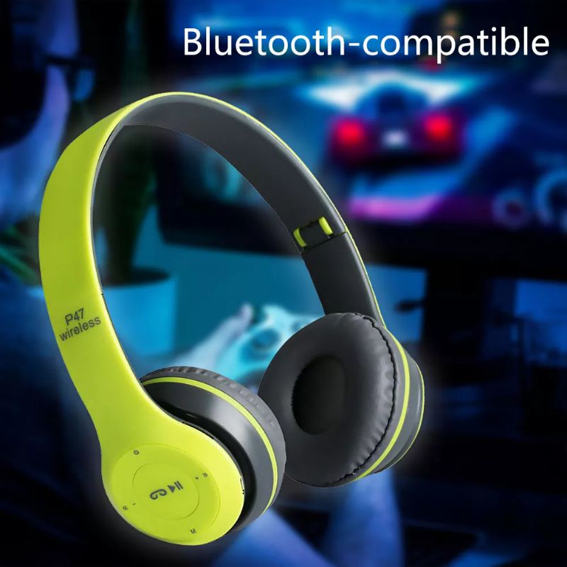 Handphone Handset P47 Multifungsi 4IN1 Gaming Sports Super Bass Bluetooth Wireless