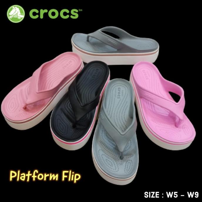 Crocs Wanita / Crocs Wedges / Sandal Crocs / Crocs Platform Flip BERKAH
