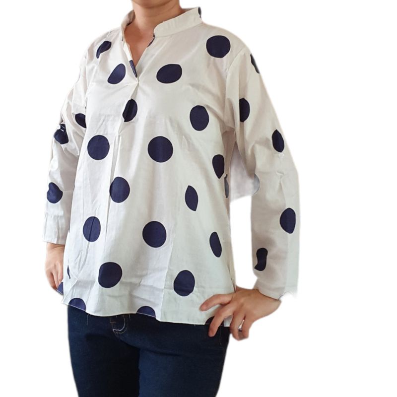 BLOUSE BEAMISH WANITA MOTIF POLKADOT 391115