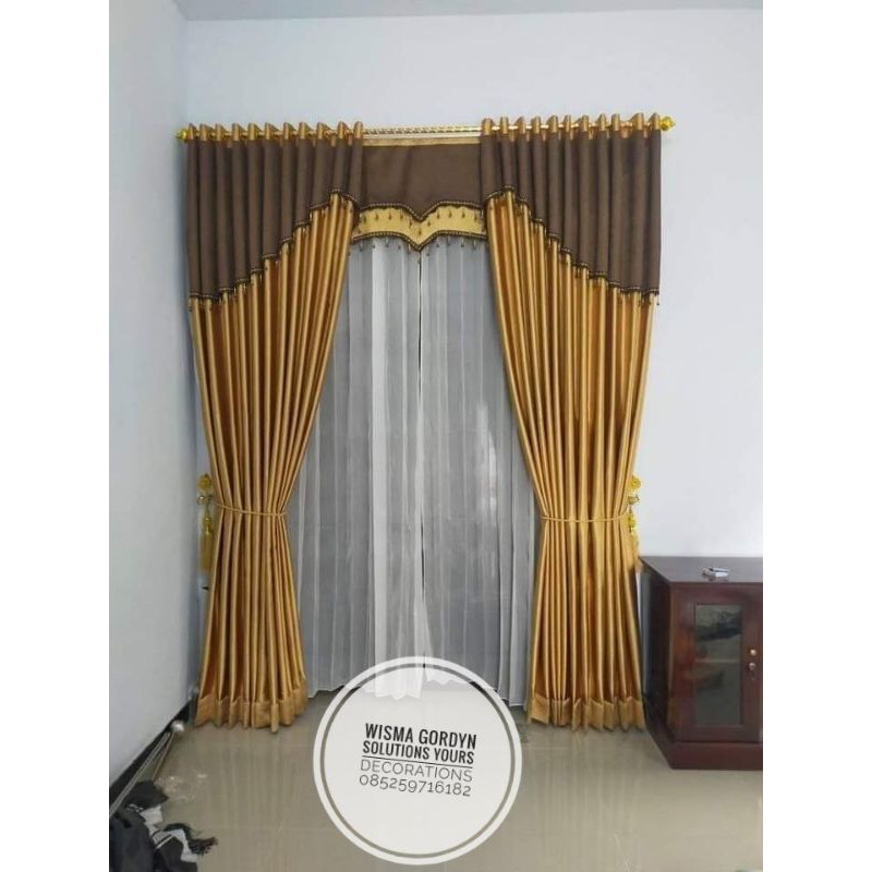 Gorden Blackout satu set Lengkap Murah Promo Gorden satu set murah lengkap