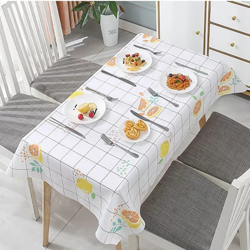 Taplak Meja Anti Air Table Cloth Waterproof Dustproof Peva 137x180cm Alas Meja