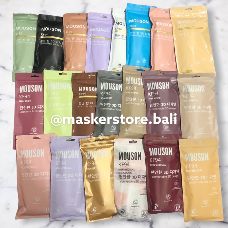 Masker KF94 Merk Mouson 4 PLY Isi 10 pcs 3D Design Masker Korea Murah Denpasar Bali Grosir