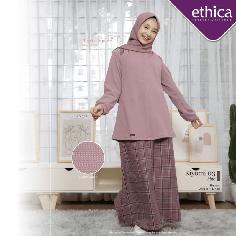ETHICA Kiyomi 03 pink/ ethica kiyomi/setelan rok anak remaja