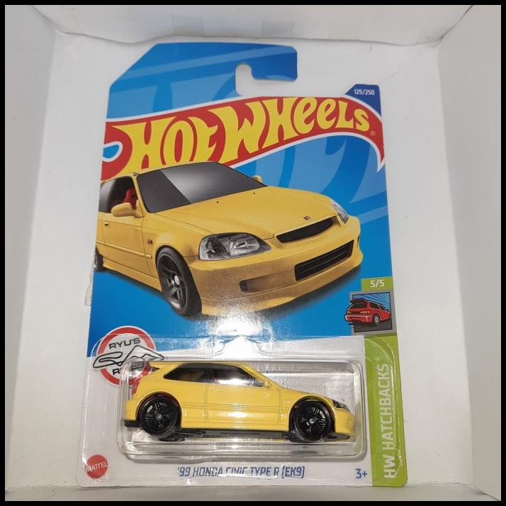 Hot Wheels Hotwheels '99 Honda Civic Type R Ek9 Kuning