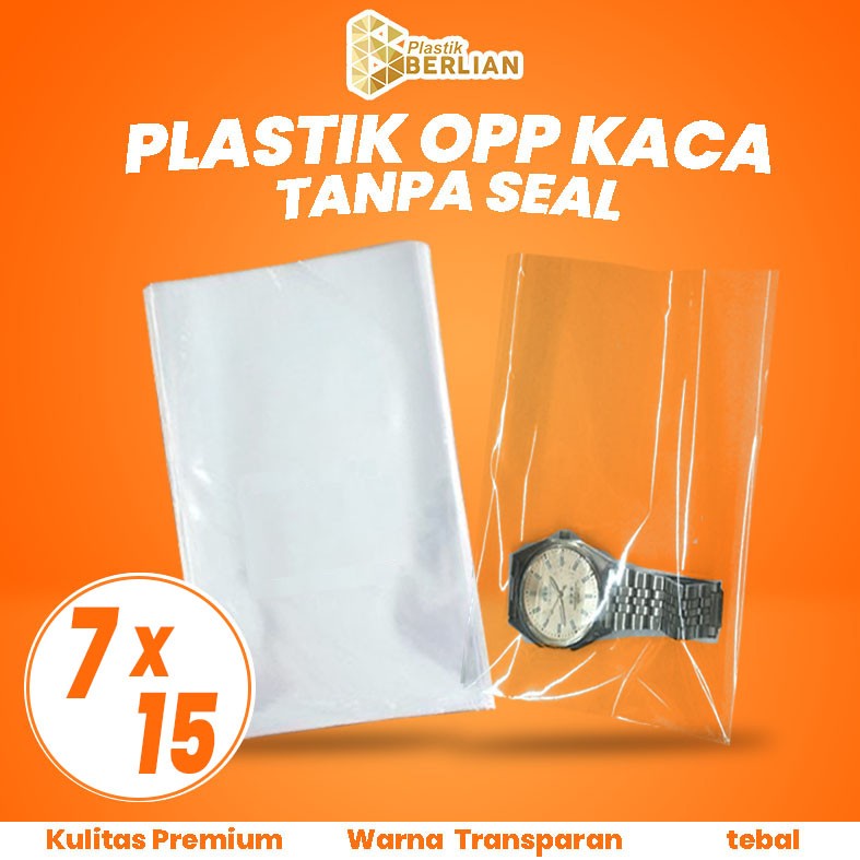 

Plastik Opp Kaca Tanpa Seal / Lem 7x15 cm Tebal Bening - 100 lbr