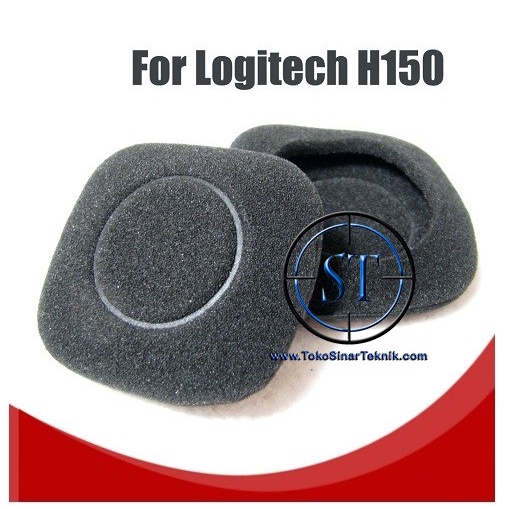 Sepasang Bantalan Elastis Cover Busa Foam Headphone Earpad Erbud Logitech Soft Sponge kotak Square 48mm Tebal dan Lembut