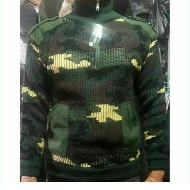 Sweater Rajut Army /sweater Pria