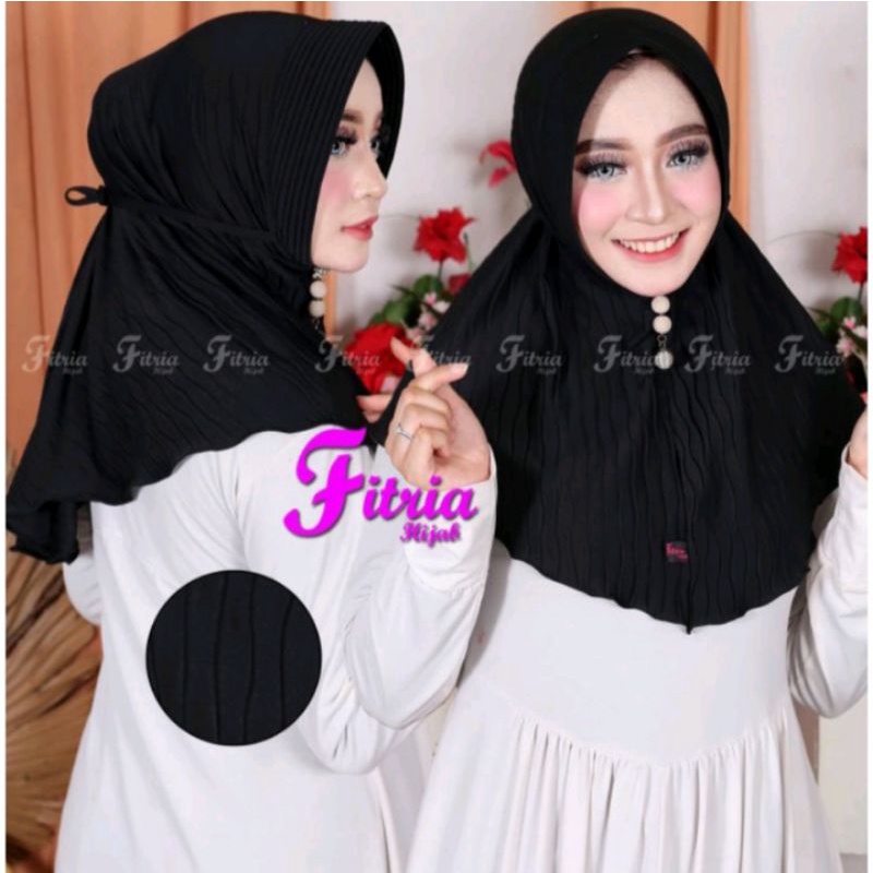 hijab jersey gelombang pad/ bergo jersey plisket gelombang