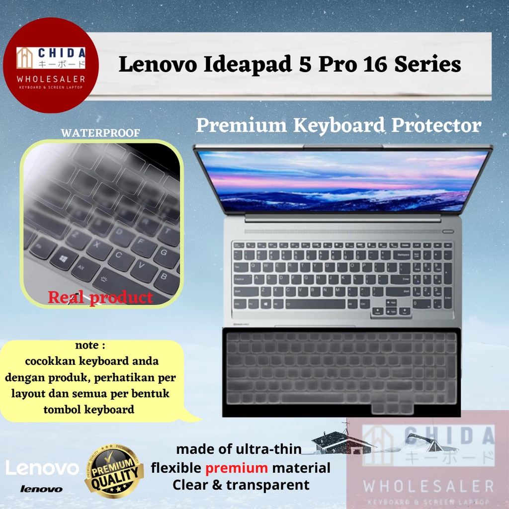 Keyboard Protector Lenovo Ideapad 5 Pro 16 series / Premium Keyboard Protector / Cover Keyboard Lapt