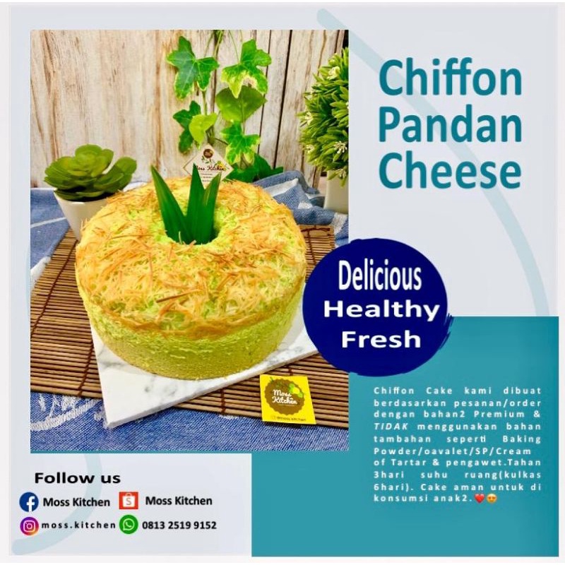 

CHIFFON PANDAN CHEESE, CHIFFON PANDAN, CHIFFON