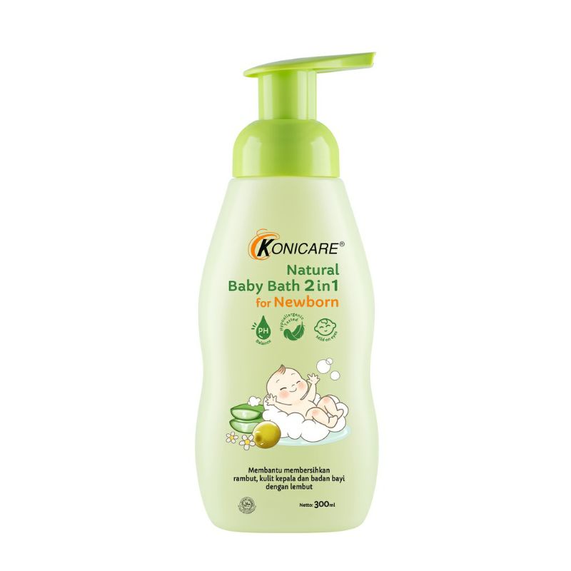 Konicare Natural Baby Bath 2in1 for NB 300ml/Sabun&amp;shp mandi bayi