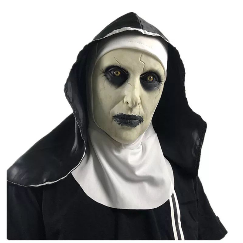 Topeng Scary Seram Halloween Nun Valak Movie Latex Lateks Mask