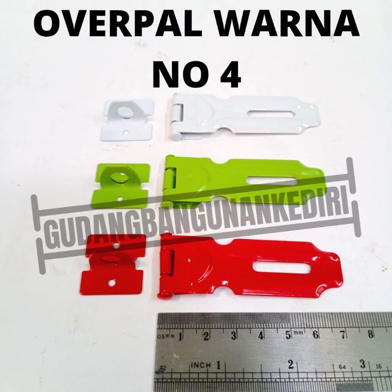 Overpal warna nomer 4 / tempat gembok / cantolan gembok / overval 2inch Hasps nomor 4/ staples voxy