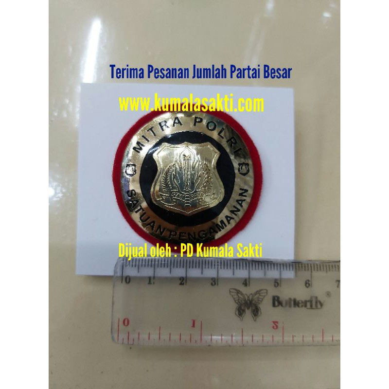 Pin Mitra Polri Satpam Polisi|Pangkat Satpam|Kaos Satpam Coklat|Topi Jaring Satpam|Sabuk KopelSatpam