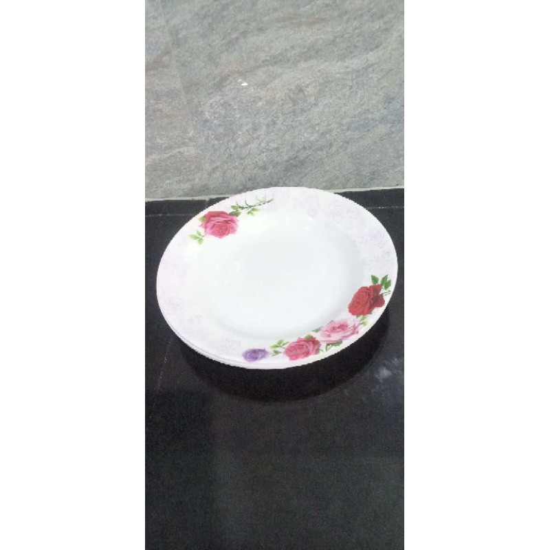 PIRING MELAMINE SINGA SINGI  MOTIF BUNGA STANDAR SNI