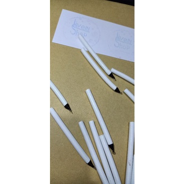 3 pcs Kumbul Busa Pensil Putih 6 cm