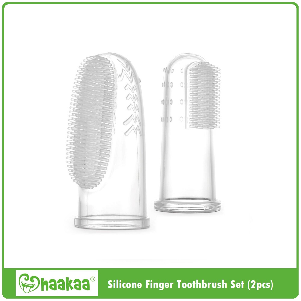 Haakaa Silicone Finger Toothbrush Set (2pcs)