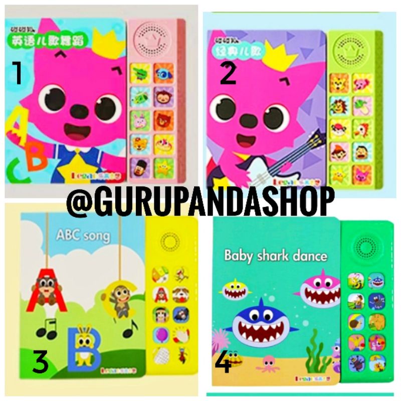 Pinkfong Baby Shark sound book  Buku audio Lagu Anak Mandarin Inggris Chinese English Song