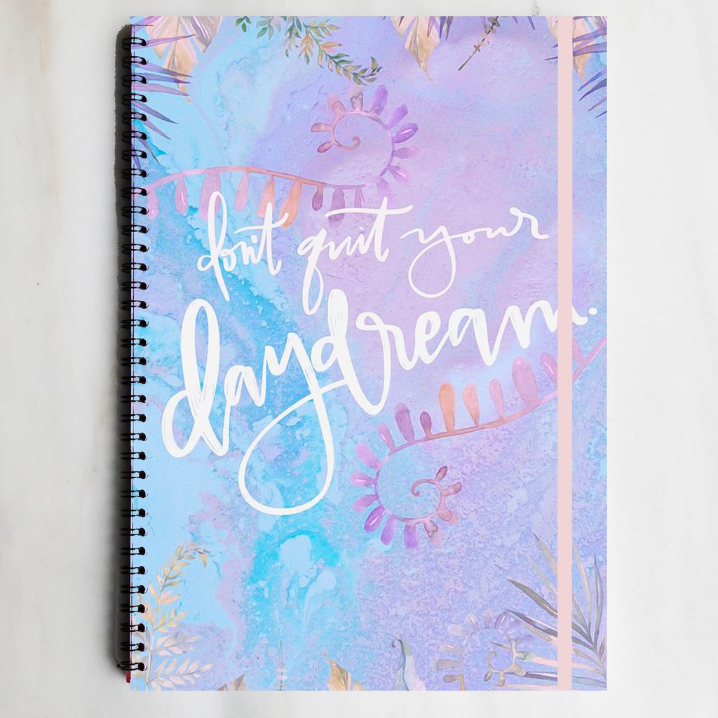 

DAYDREAM Quote Spiral Ruled Notebook Diary Journal Buku Tulis Catatan Sekolah Kuliah