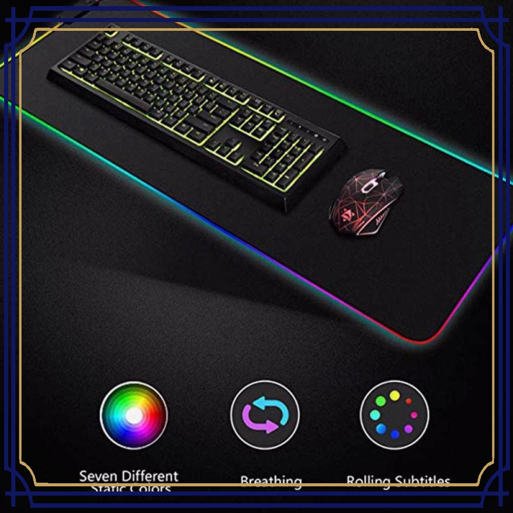 TaffGO Gaming Mouse Pad Glowing RGB LED High Precision