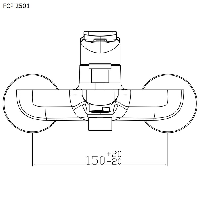 Faucet PALOMA FCP 2501 Keran Kran Air Panas Dingin Bak Shower Mandi