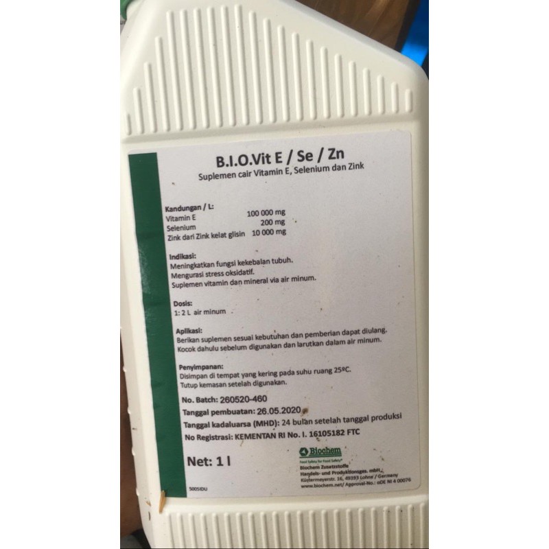 Biovit E Se Zn 1kg multivitamin unggaa