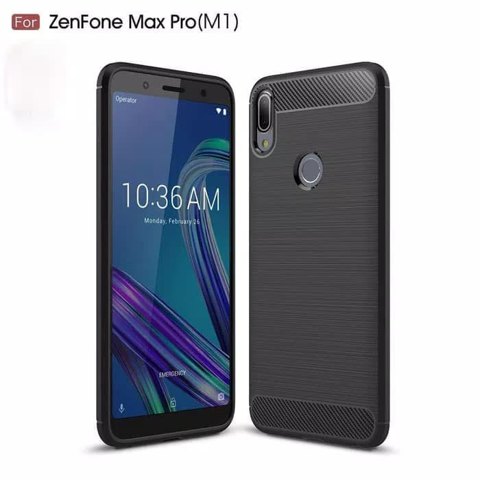 Silicon carbon fiber Asus zenfone max pro m1 soft case cover casing