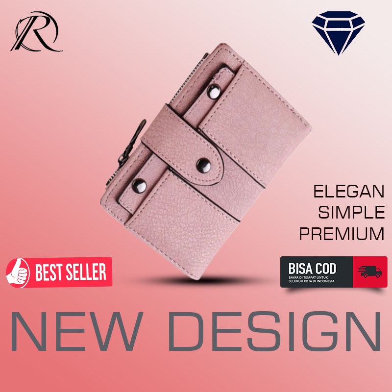 DOMPET WANITA REMAJA CEWEK KECIL MINI KULIT LIPAT MURAH KARTU KOREA IMPORT