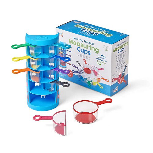 Hand 2 Mind Rainbow Fraction Measuring Cups Set of 9 Bermain Gelas Ukur Berwarna