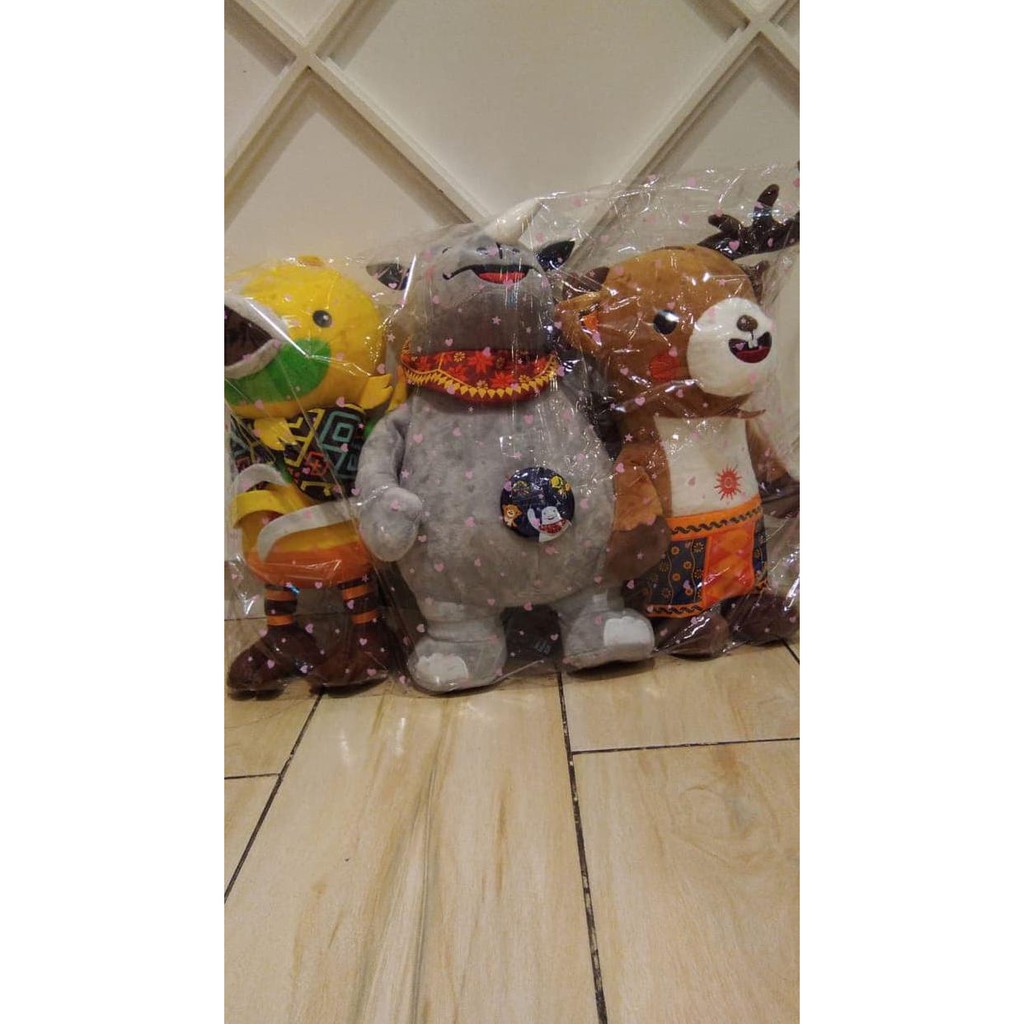 BONEKA MASKOT ORIGINAL ASIAN GAMES 2018 1SET 3PCS JUMBO BM1802 GT45