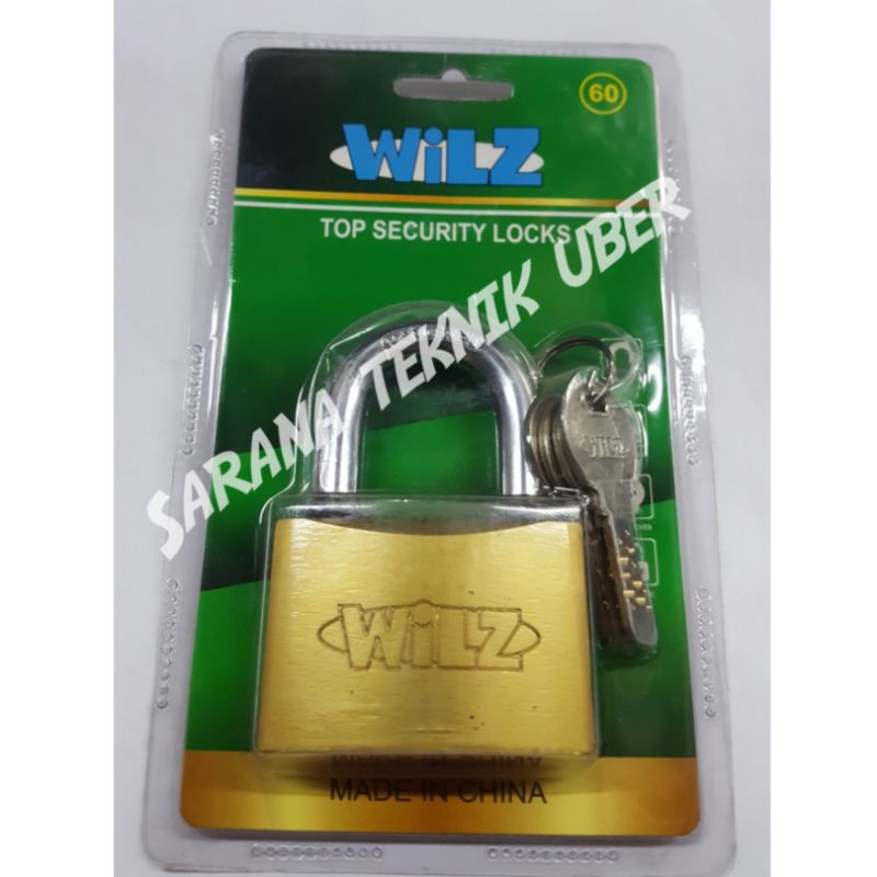 Gembok Kuning Wilz 60 pendek / Gembok wilz 60 pendek