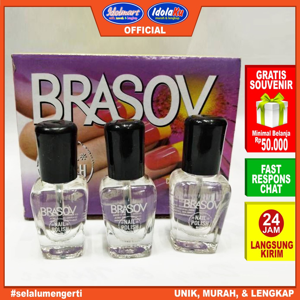 IDOLMART  Brasov Kutek Bening Halal Murah 8ml / Cat Kuku Nail Polish 8ml BPOM Idolmart Surabaya