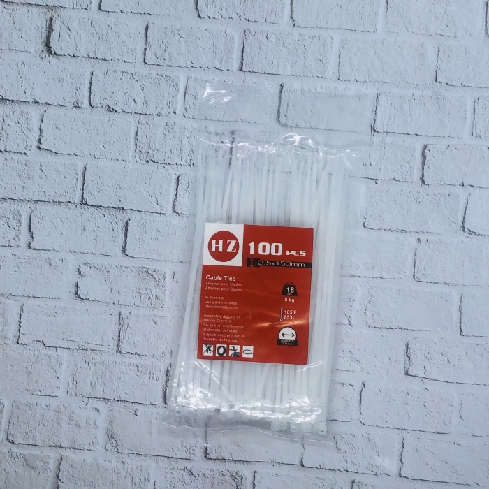 

ORGANIZER-DOCUMENT- HZ CABLE TIES 2,5 X 150 MM BLACK AND WHITE - HITAM -DOCUMENT-ORGANIZER.