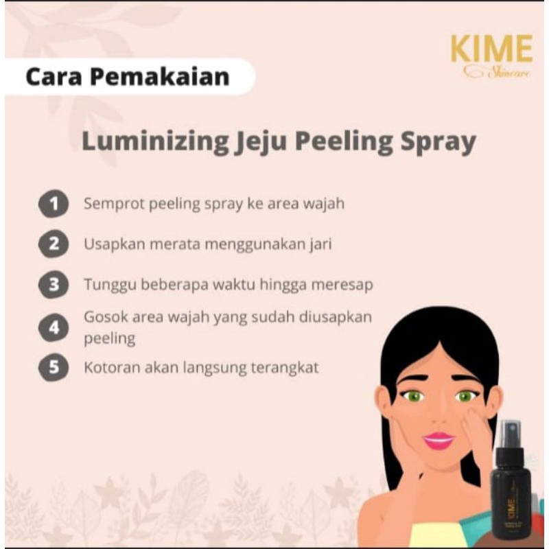 KIME LUMINIZING JEJU PEELING SPRAY PENGHILANG DAKI