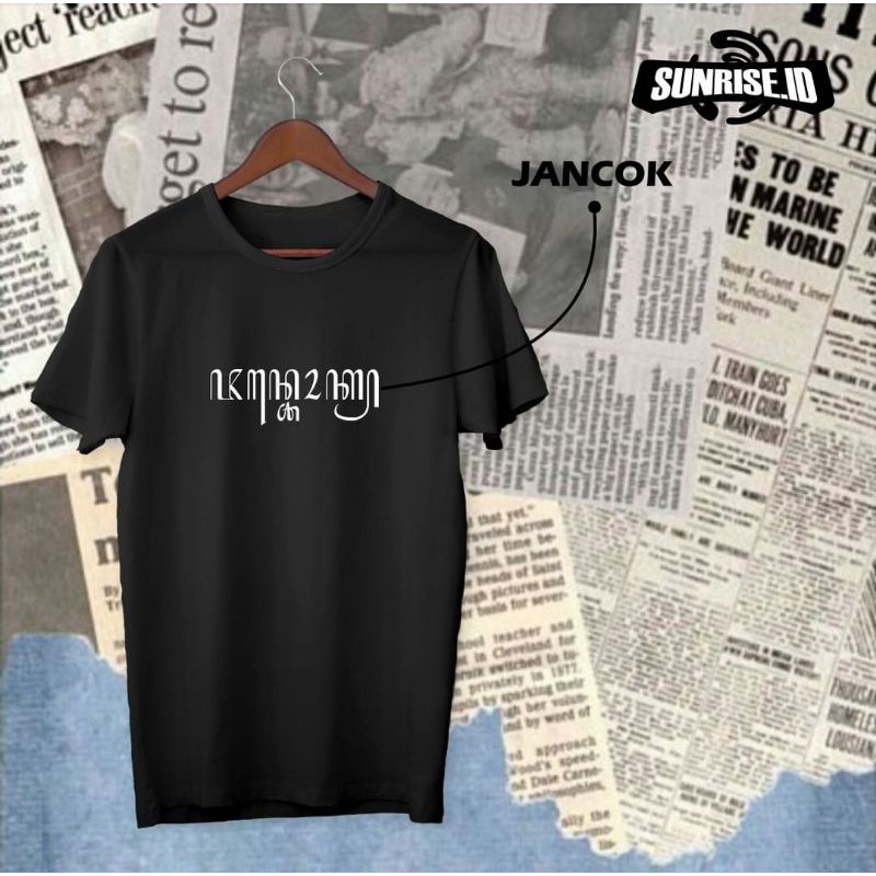 kaos aksara jawa || kaos jancok || kaos kata-kata || new states apparel || cotton combed 30s