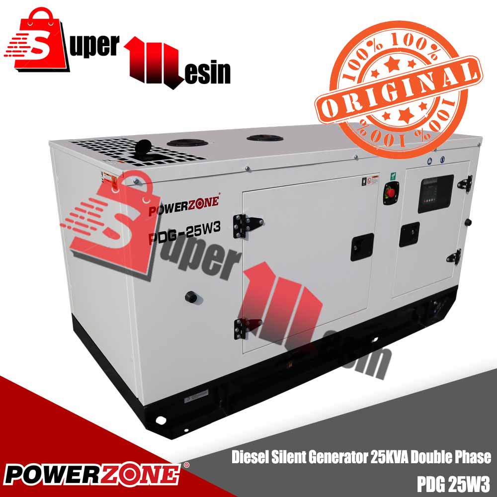 Diesel Silent Generator genset 25KVA double phase 1 dan 3 phase