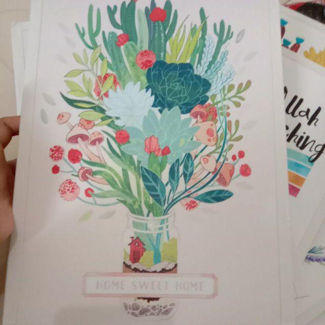 Paket Wall Decor Isi 6pcs